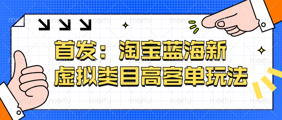 【晴天笔记网】 2025蓝海项目 淘宝虚拟玩法高客单类目竞争小，长期稳定玩法